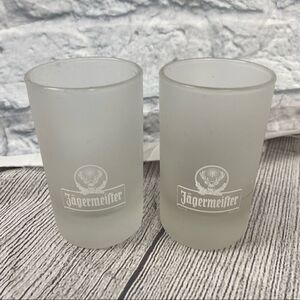 Jagermeister Set of 2 shot glasses approx 3.5” tall